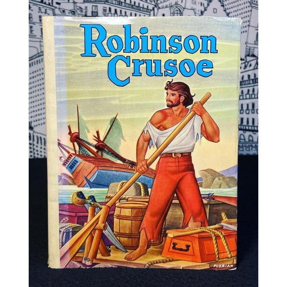 Robinson Crusoe by Daniel Defoe - Vintage Undated, Whitman Publishing Co. W/ DJ - Picture 1 of 16